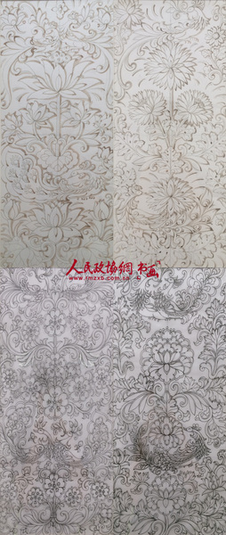 人民大會堂北大廳墻面裝飾設計——春、夏、秋、冬淡彩效果圖