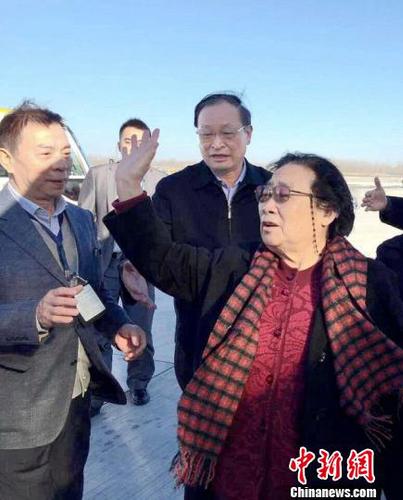 北京時間12月4日13點50分，屠呦呦乘坐國航CA911航班從北京啟程飛往瑞典，領取諾貝爾獎。國家衛(wèi)生計生委副主任、國家中醫(yī)藥管理局局長王國強，中國工程院院士、中國中醫(yī)科學院院長張伯禮等前往機場送機。（通訊員供圖） 通訊員 攝