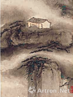 清石濤《山水冊》十開冊之七（局部）密韻樓蔣氏舊藏 總估價二百萬至二百五十萬