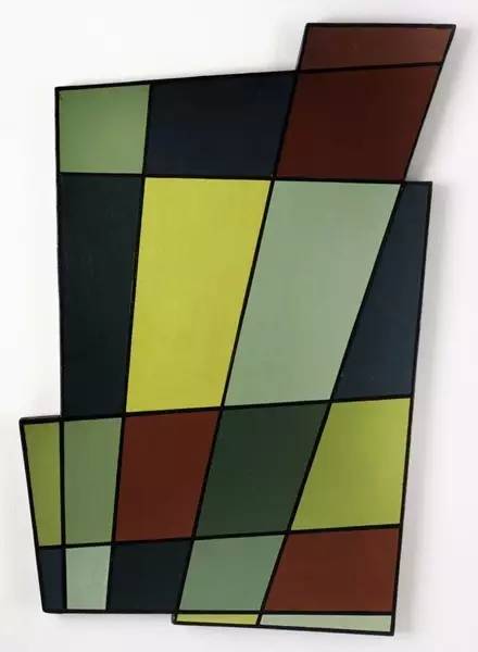 《不規(guī)則框架2號（Irregular Frame no. 2）》，胡安?麥勒（JuanMelé），組合板上油畫，1946年