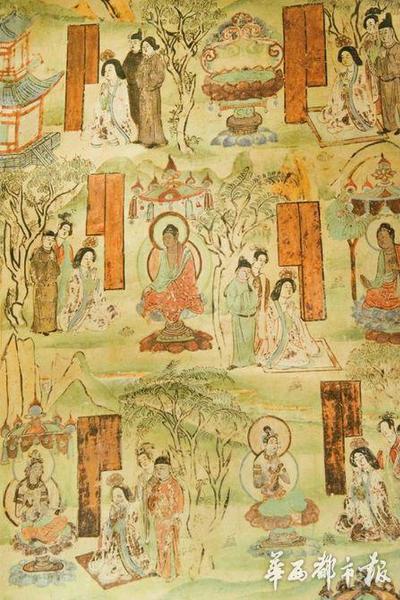 敦煌壁畫，被眾多美術(shù)史家視為中國畫工畫的巔峰。