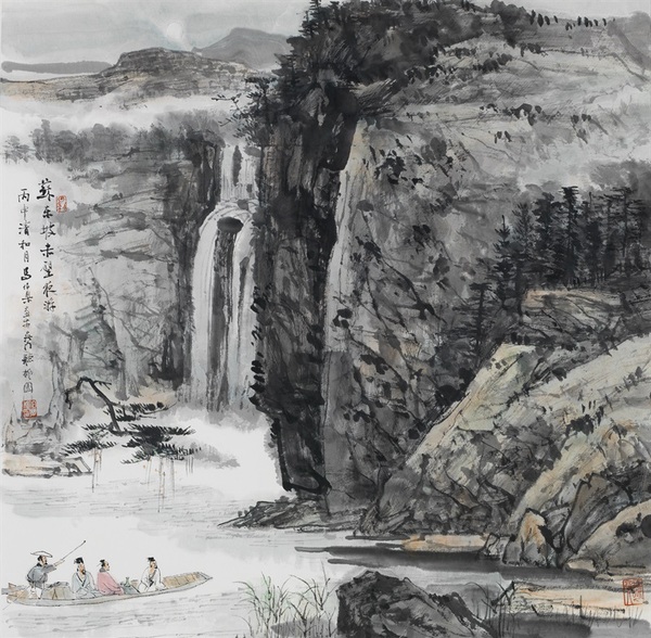 馬伯樂 蘇東坡赤壁夜游圖 68cm×68cm