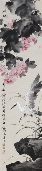 徐源紹 四季花卉(三) 138cm×35cm 徐源紹 四季花卉(三) 138cm×35cm