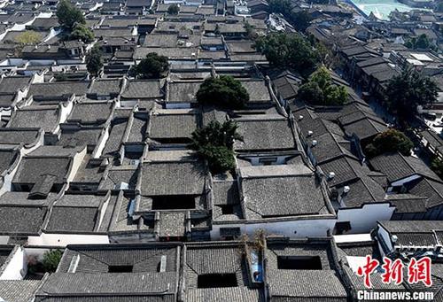 2月17日，鳥瞰國家5A級旅游景區(qū)福州三坊七巷。 <a target='_blank' href='http://www.chinanews.com/'>中新社</a>記者 張斌 攝