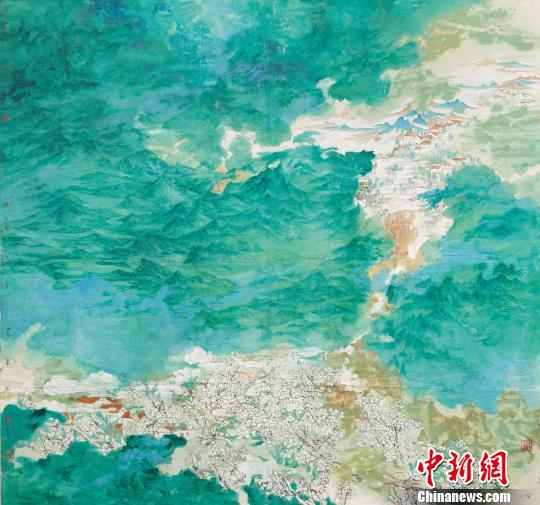 鄧建強作品《桃花盛開的地方》?！≈鬓k方供圖　攝