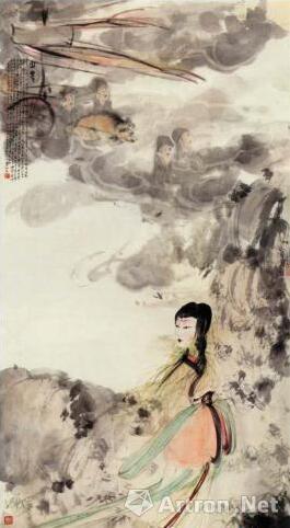   傅抱石的《山鬼》亮相拍場(chǎng)。
