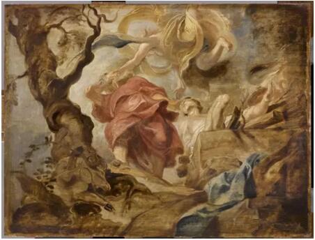 《亞伯拉罕獻以撒》（Le Sacrifice d‘Isaac par Abraham），彼得·保羅·魯本斯（Pierre Paul Rubens），盧浮宮博物館，巴黎
