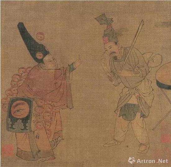 （宋）佚名 雜?。ㄙu眼藥）圖頁 絹本設(shè)色 　　縱28.4厘米 橫25厘米 北京故宮博物院藏