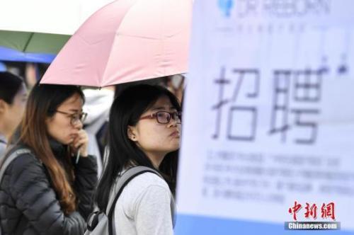 資料圖：廣州市2017屆高校畢業(yè)生春季首場大型供需見面會在華南農(nóng)業(yè)大學(xué)舉行。<a target='_blank' href='http://www.chinanews.com/'>中新社</a>記者 陳驥旻 攝