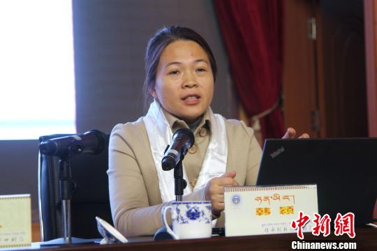 圖為中國中醫(yī)科學(xué)院針灸醫(yī)院副院長趙宏為西藏區(qū)內(nèi)醫(yī)生授課?！≮w朗 攝