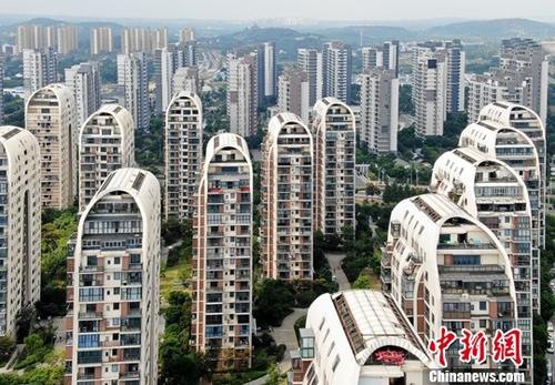 9月15日，航拍蘇州一處樓盤(pán)。<a target='_blank' href='http://www.chinanews.com/'>中新社</a>記者 泱波 攝