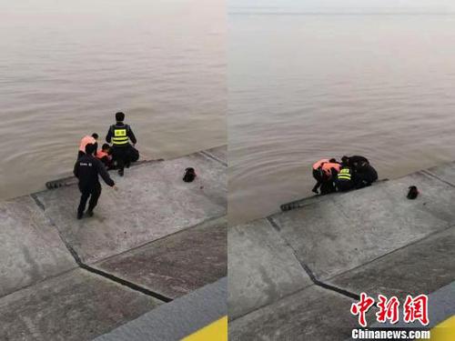 圖為：民警機(jī)智解救化險(xiǎn)為夷。海寧公安供圖