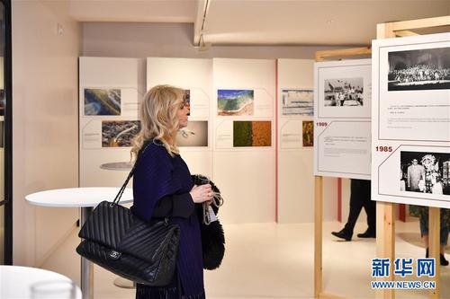 1月8日，一名觀眾在法國(guó)巴黎觀看展覽。