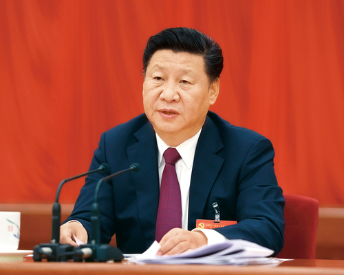 中國(guó)共產(chǎn)黨第十八屆中央委員會(huì)第六次全體會(huì)議，于2016年10月24日至27日在北京舉行。中央委員會(huì)總書(shū)記習(xí)近平作重要講話。 新華社記者 李學(xué)仁 攝
