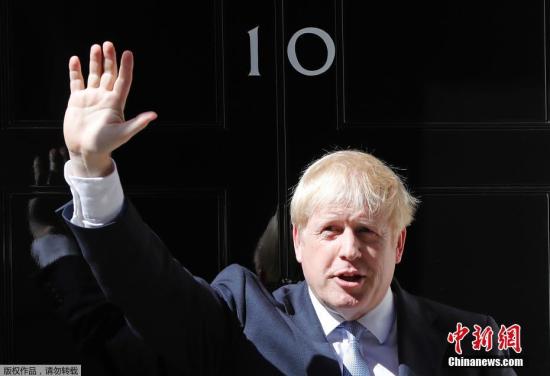 資料圖片：英國首相約翰遜。