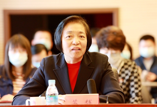全國政協(xié)副主席、臺盟中央主席蘇輝出席會議并講話