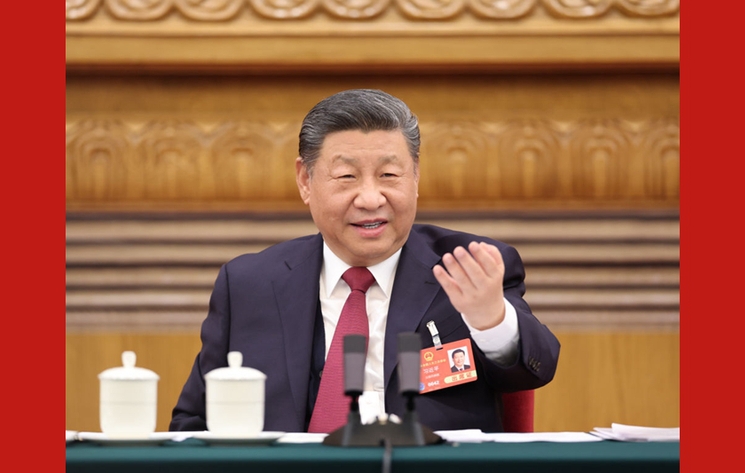 兩會(huì)新華社快訊：習(xí)近平參加江蘇代表團(tuán)審議